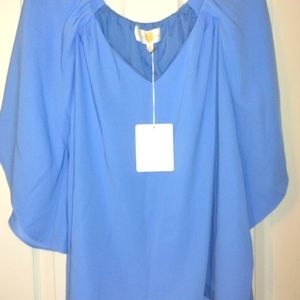 Anna Cate Frances 3/4 Sleeve Top in Provence Blue